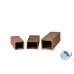 Tocas rectangulares castanhas